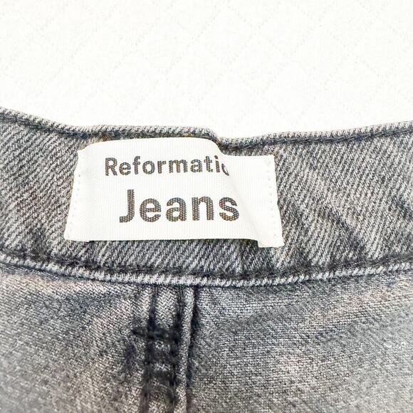 Reformation Button Fly Raw Hem Denim Cutoff Short Jeans Seine Size 27 - Picture 3 of 5